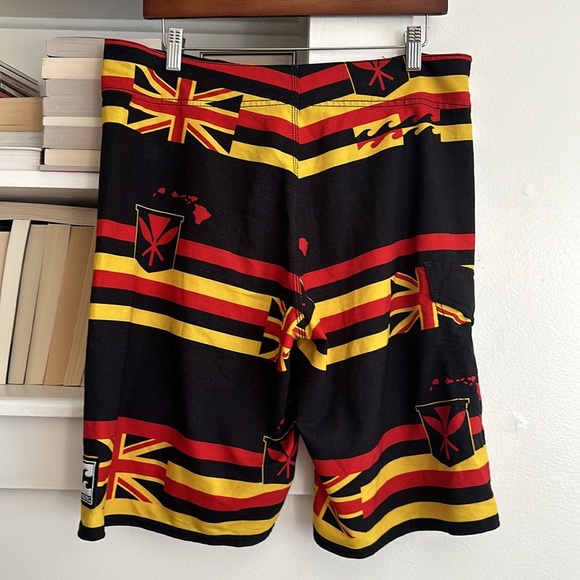 3 pairs men’s sz 32-33 swim board shorts billabong, fox, quicksilver - Picture 4 of 11